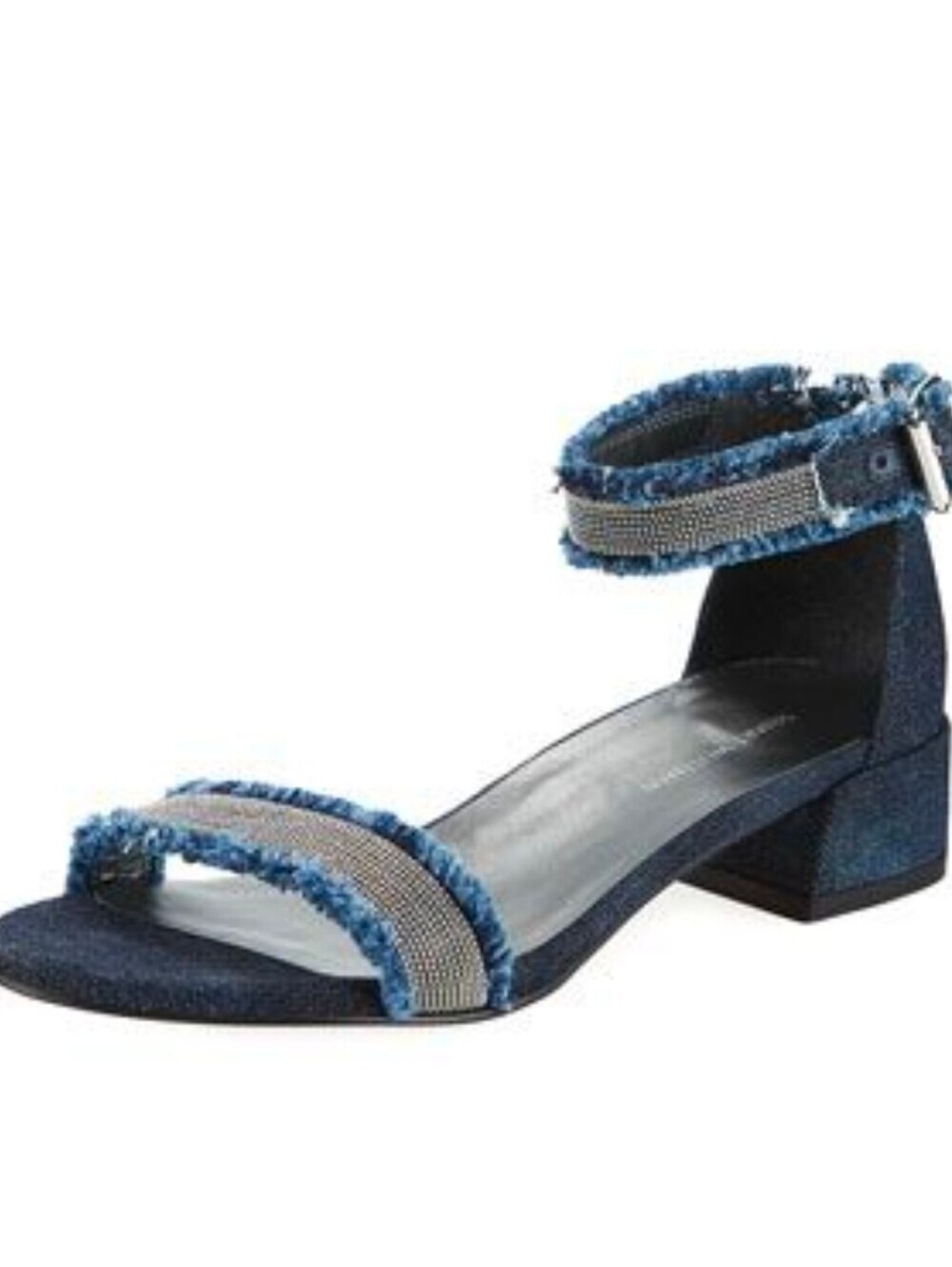 Stuart Weitzman Denim Chaingang Blue Sandals Size 10